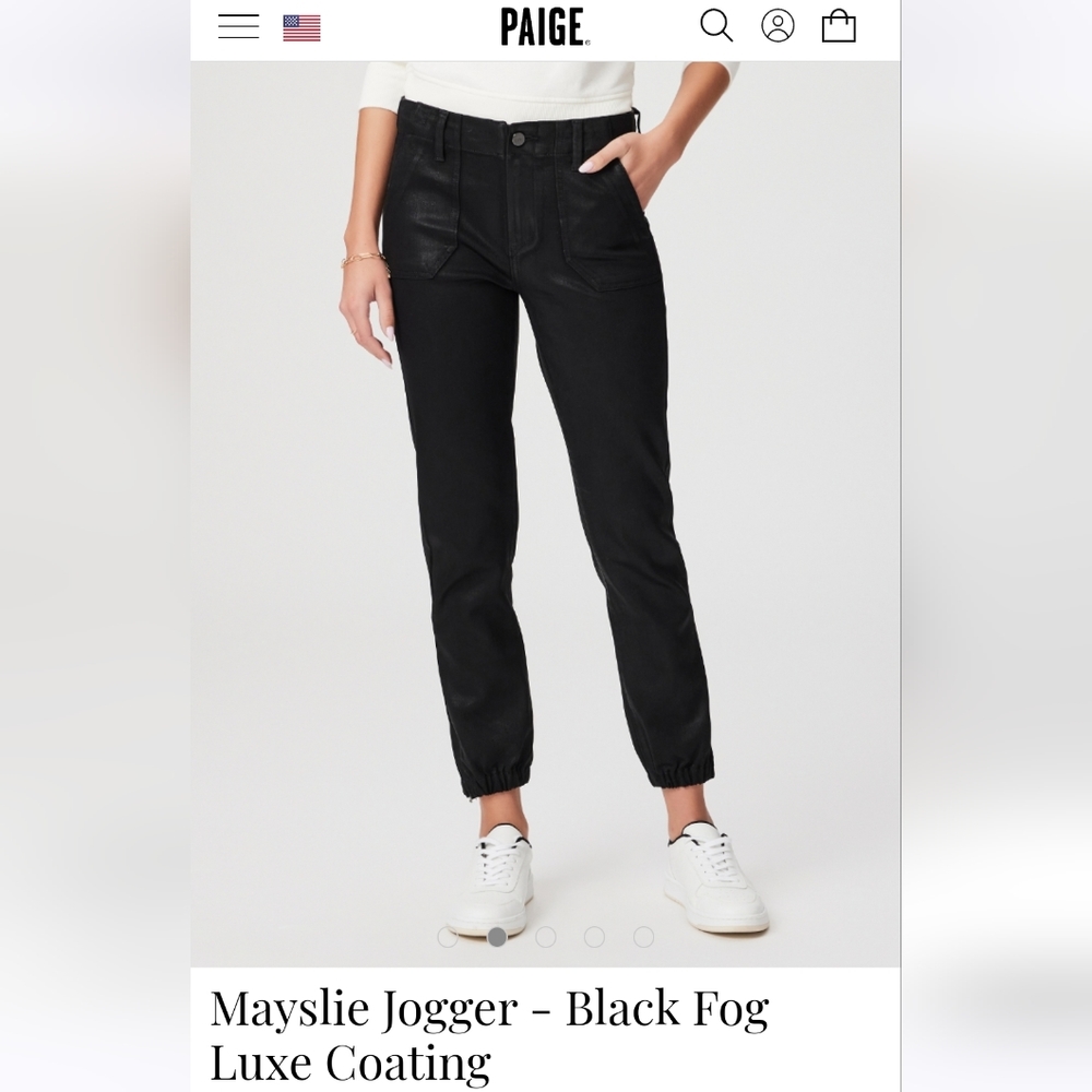 Paige Maisley Jogger- Black Fog Luxe Coating